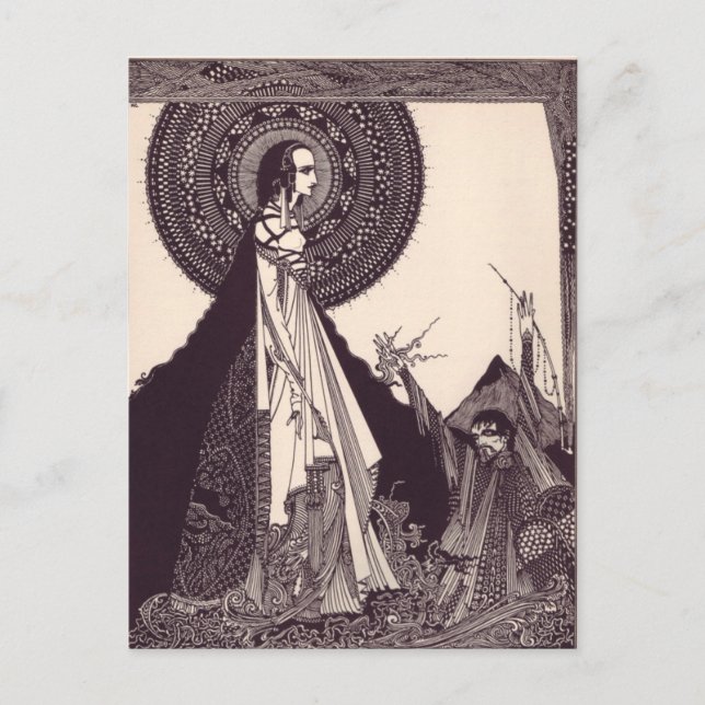 Clarke's Edgar Allan Poe Illustrations Postcard (Front)