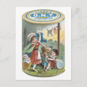 Clarks ONT Spool Cotton Postcard