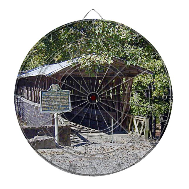Clarkson Covered Bridge Alabama  Dartboard (Front)