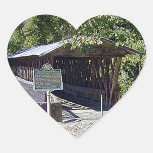Clarkson Covered Bridge Alabama  Heart Sticker