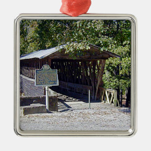 Clarkson Covered Bridge Alabama Metal Ornament