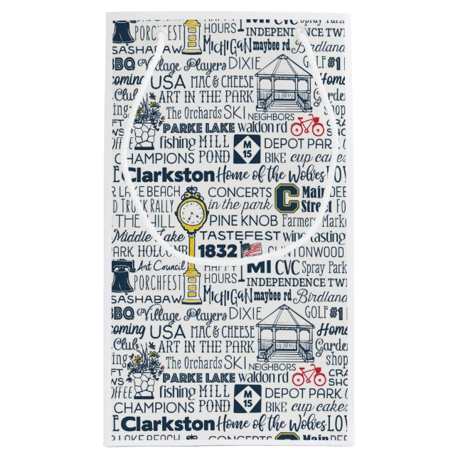 Clarkston Michigan Gift Bag (Back)
