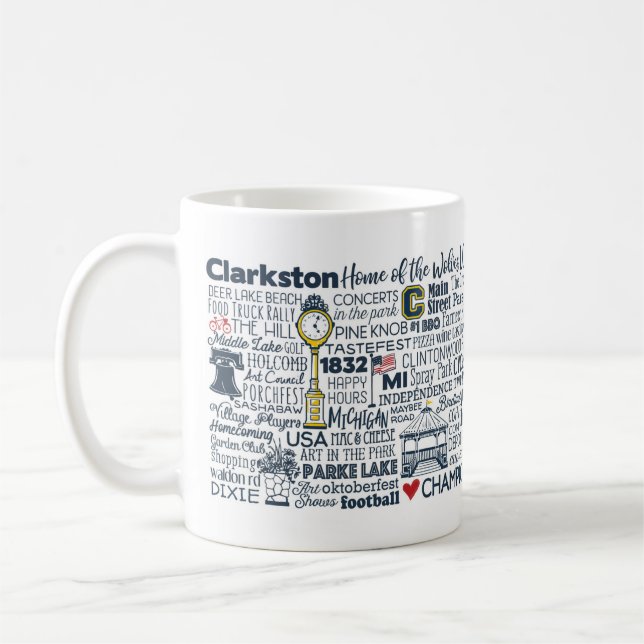 Clarkston Michigan Mug (Left)