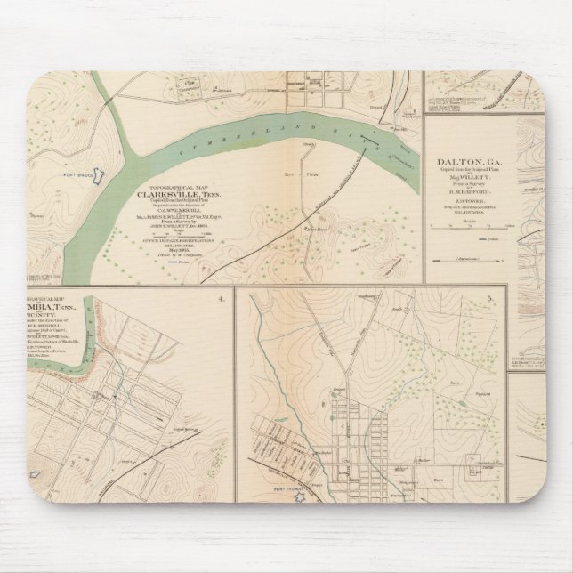 Clarksville, Tenn, Dalton, Ga Mouse Pad (Front)