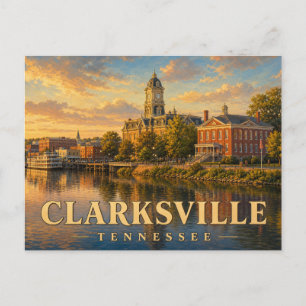 Clarksville Tennessee Vintage Travel Postcard