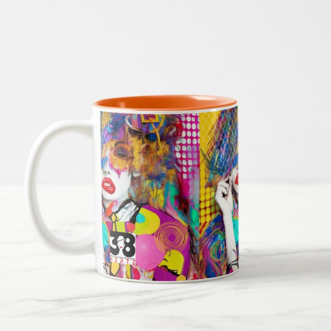 Clashy Lady Two-Tone Coffee Mug (Left)