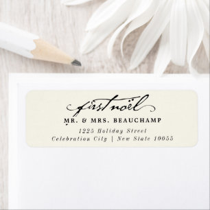 Clasic Handwriting Mr & Mrs 1st Noel Address Label