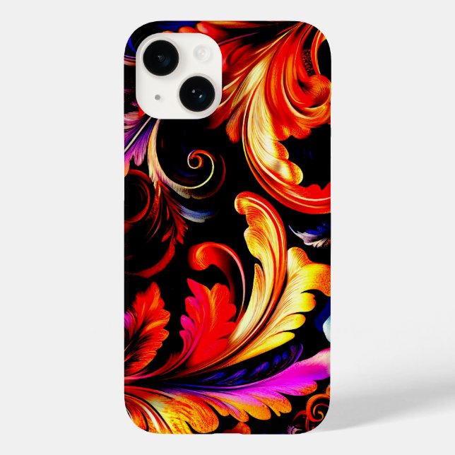 Clasic Red Blended Pattern Case-Mate iPhone Case (Back)