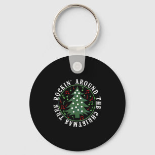 Clasicc Rockin Around Christmas Tree Gift Men Wome Keychain