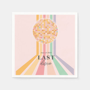 Class 0f 2024 Last Dance Retro Graduation Party Napkin