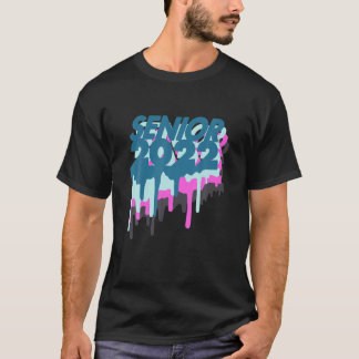 Class 2022 Senior Colorful 90S Retro Streetwear Gr T-Shirt