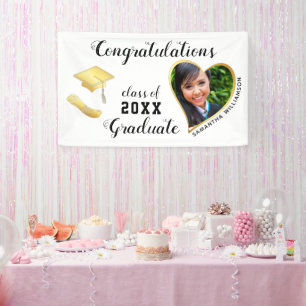 Class 2024 Graduate Photo White Graduation Banner
