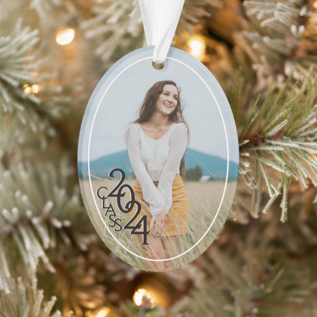 Class 2024 Graduation Photo  Ornament (Tree)