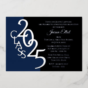 Class 2025 Graduation Gold Foil with Colour Option