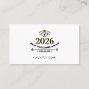 Class 2026 Gold Foil Note Card / Tarjeta Graduado