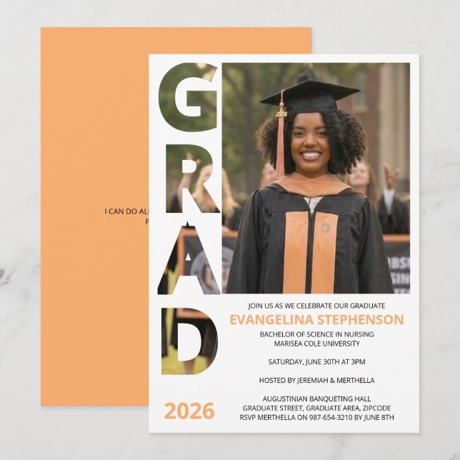 Class 2026 RN Nursing Graduate Party Invitation (Devant / Derrière)