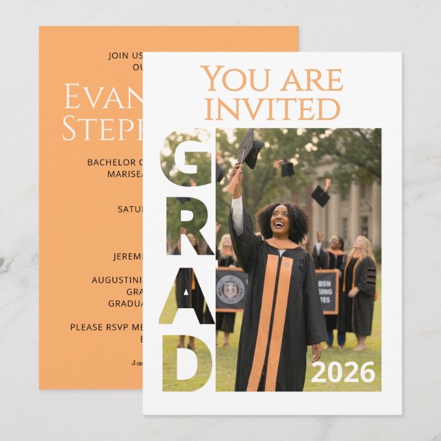 Class 2026 RN Nursing Graduate Party Invitation (Front/Back)