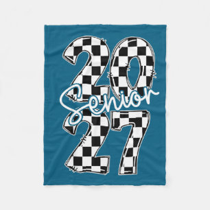 Class 2027 Graduation Senior 2027 Illustration Fleece Blanket