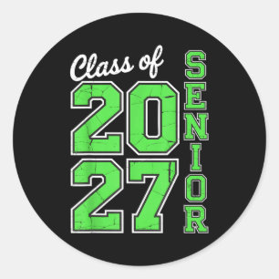 Class 2027 Senior 27 High Classic Round Sticker