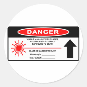 Class 3B Laser Warning Sticker