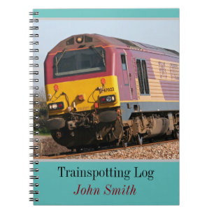 Class 67 diesel trainspotting log personalised notebook