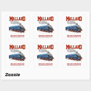 Class A4 Mallard - World Fastest Steam Locomotive Square Sticker