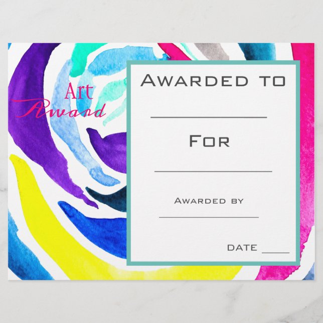 Class art award paint watercolor (Front)