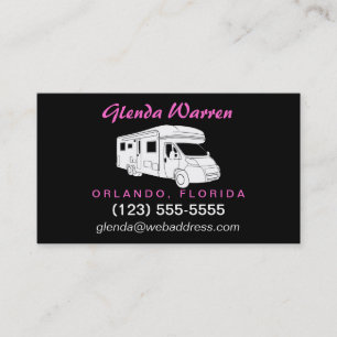 Class C Motorhome Silhouette Calling Card