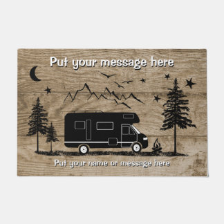 Class C RV Rustic Personalized design Doormat