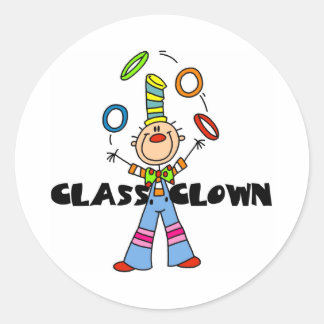 Class Clown Classic Round Sticker