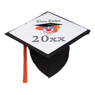 class clown grad graduate diploma education degree graduation cap topper