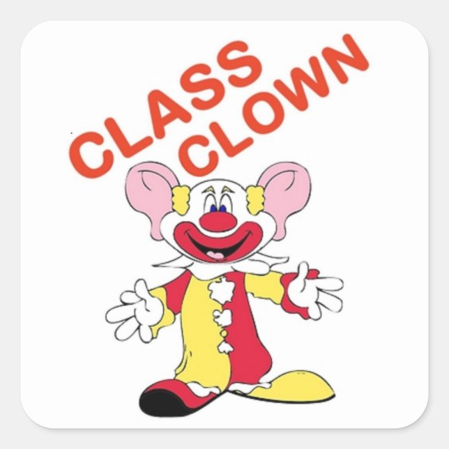 CLASS CLOWN SQUARE STICKER (Front)