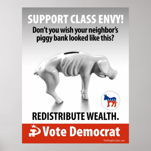 Class Envy - Piggy Bank: Protest Poster (Front)
