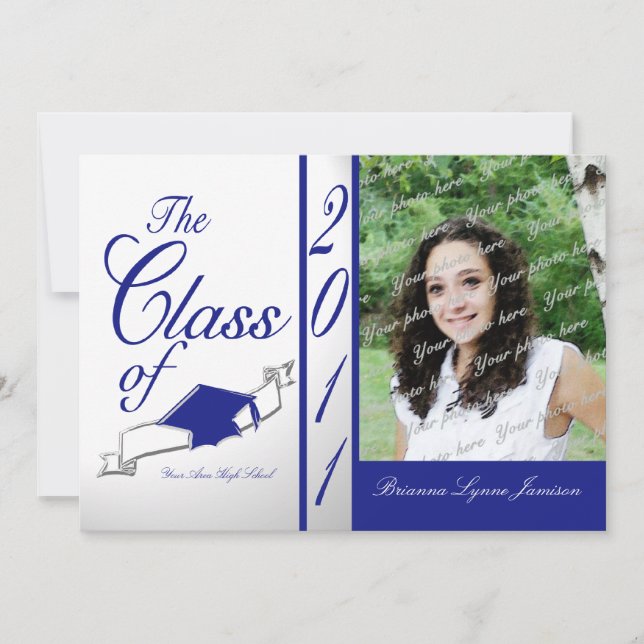 Class Graduation 2011/ Royal Blue Invitation (Front)