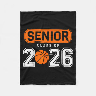Class Graduation Senior 26 Basketball Illustration Fleece Blanket
