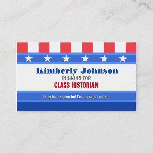 Class Historian Business Cards (Front)
