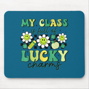 Class is full of lucky charms st patricks day mouse pad