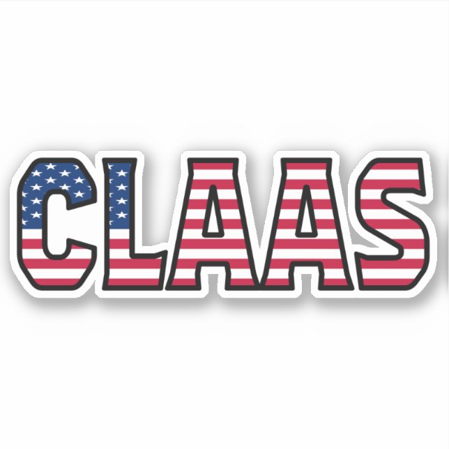Class Name First Name USA Sticker Sticker Set (Front)