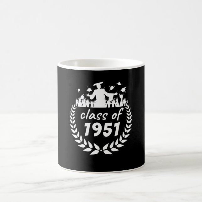 class of 1951 graduation or reunion design by year coffee mug (Center)