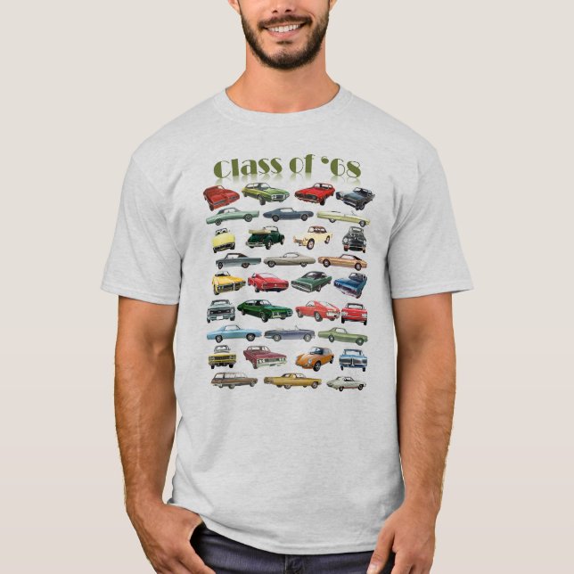 Class of 1968 cars classics T-Shirt (Front)