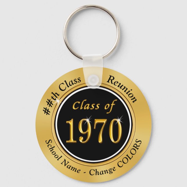 Class of 1970 Gifts, 55th Class Reunion Favour Keychain (Front)