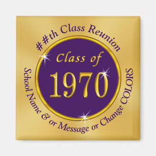 Class of 1970 Party Favours, 50th Class Reunion Magnet