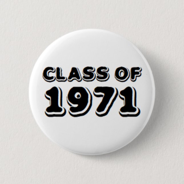 class of 1971 2 inch round button (Front)