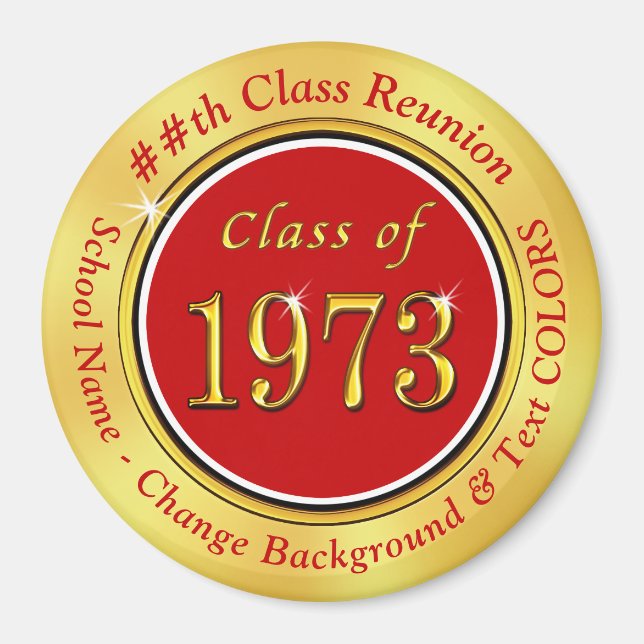 Class of 1973, 50th Class Reunion Souvenirs,  Magnet (Front)