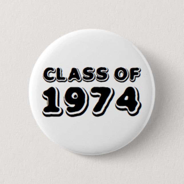 class of 1974 2 inch round button (Front)