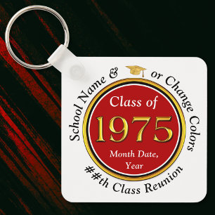Class of 1975 Reunion. Class Reunion Party Favours Keychain