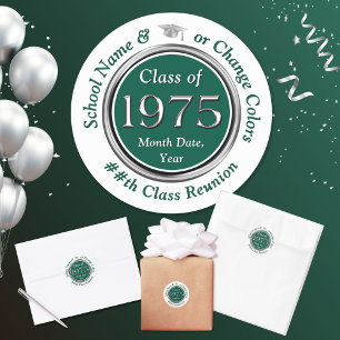Class of 1975 Reunion Stickers or TRANSFER Design