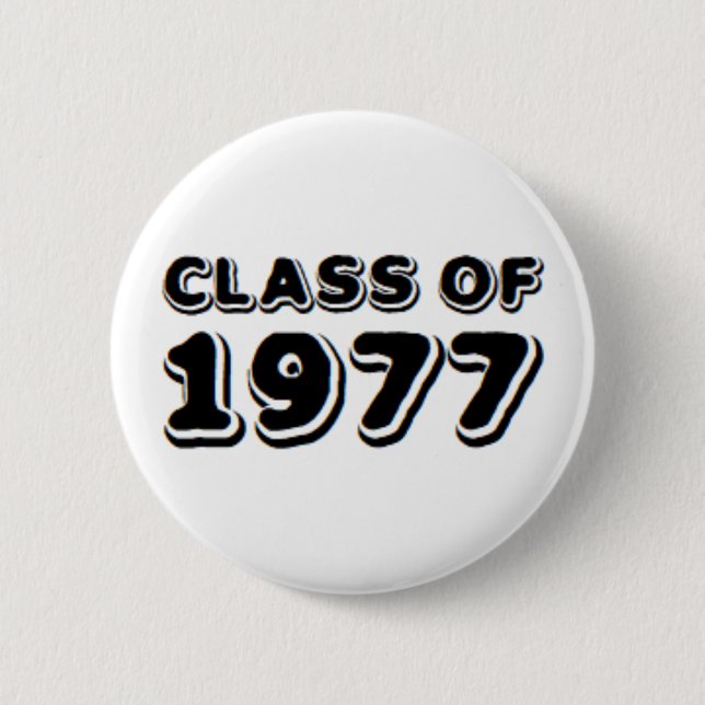 class of 1977 2 inch round button (Front)