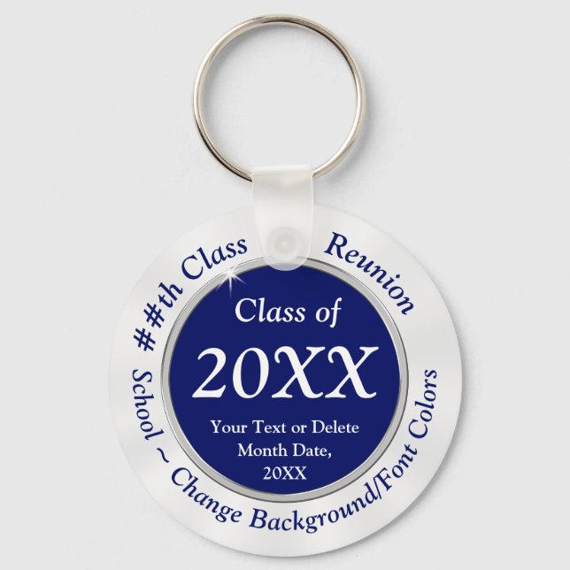 Class of 1978 Personalized Class Reunion Ideas Keychain (Front)