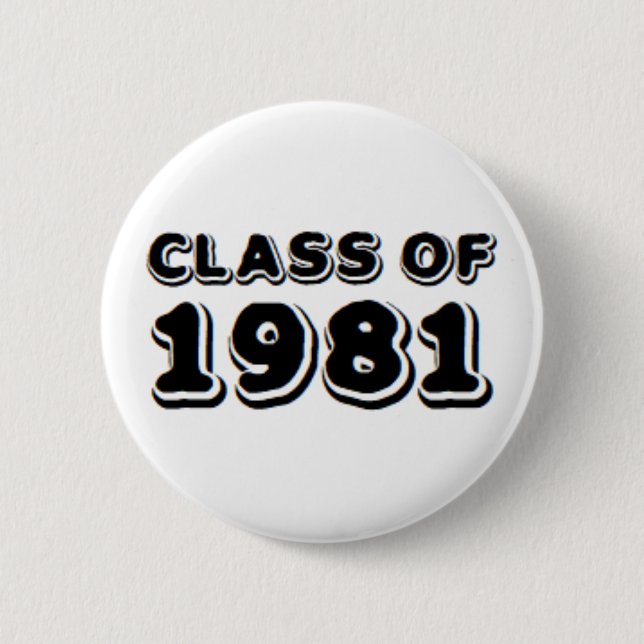 class of 1981 2 inch round button (Front)